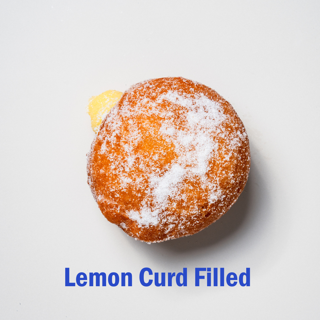 Gluten-free, vegan lemon curd-filled doughnuts