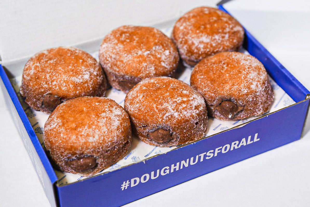 Gluten-free, vegan chocolate-filled doughnuts